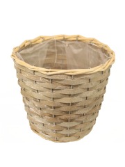 Cache pot en osier chaulé