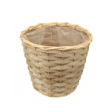 Cache pot en osier chaulé