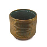 Cache-pot en métal doré