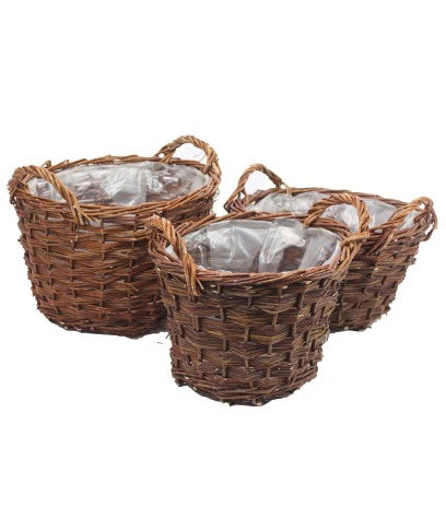 Panier en osier marron