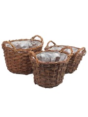 Panier en osier marron