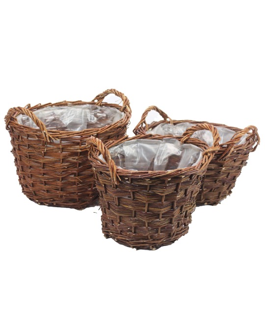 Panier en osier marron