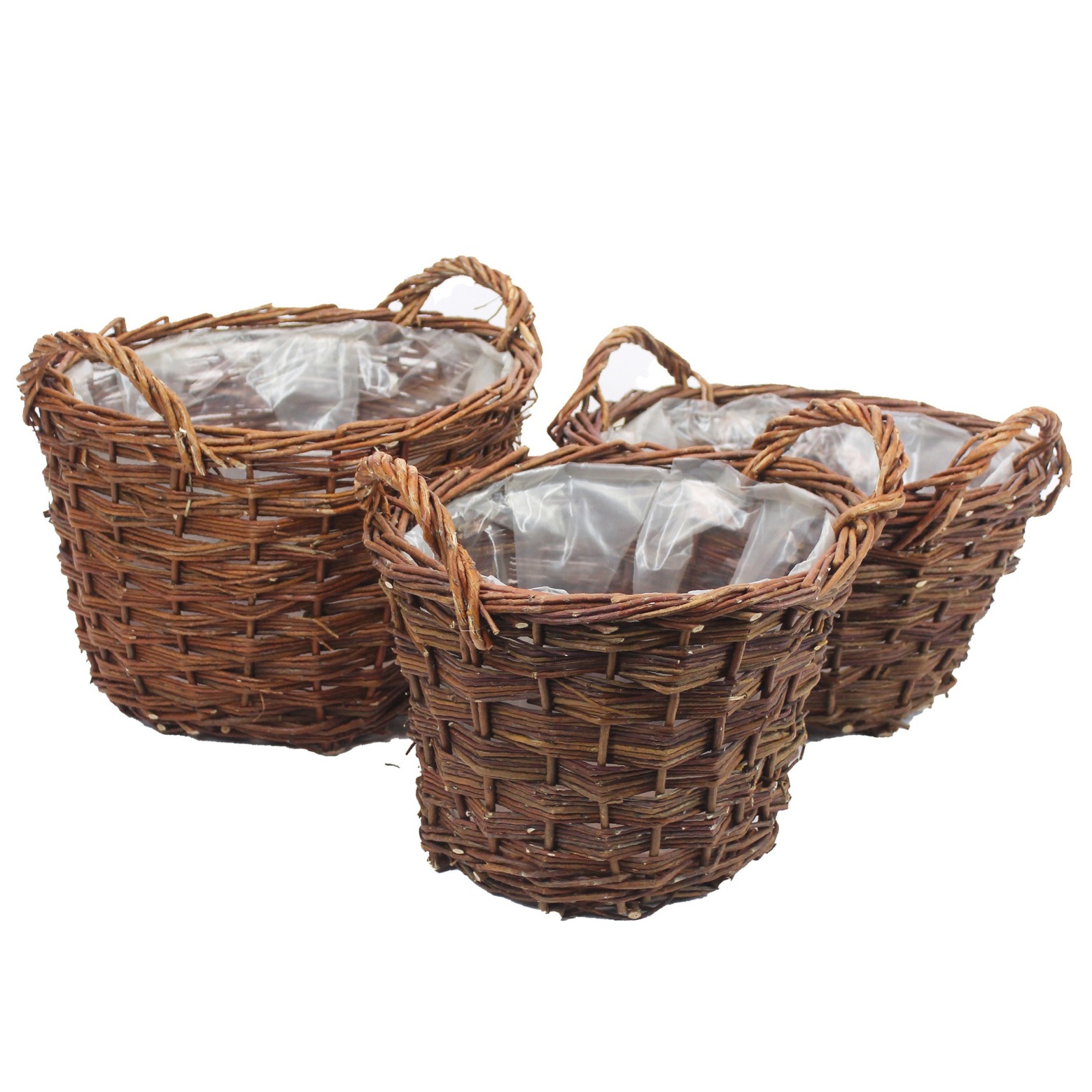 Panier en osier marron