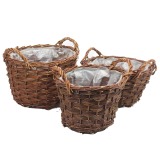 Panier en osier marron