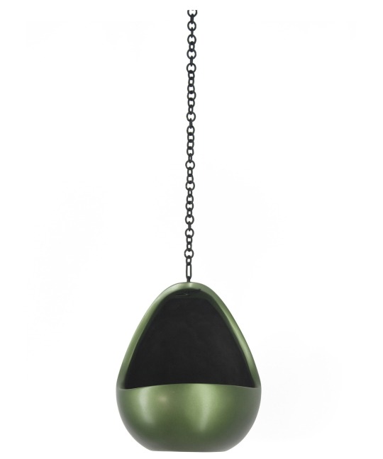 Pot suspendu lune vert