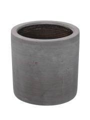 Pot rond gris en fibre