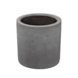 Pot rond gris en fibre