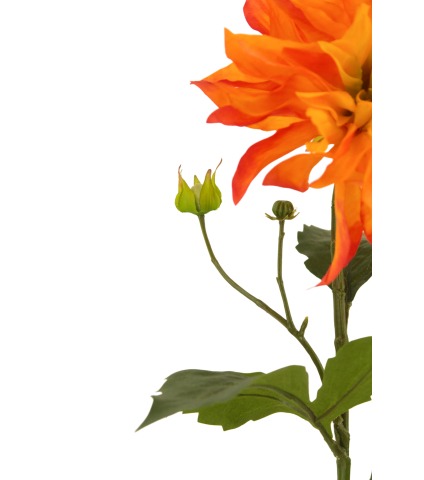 Grand dahlia orange artificiel