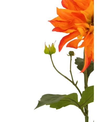Grand dahlia orange artificiel