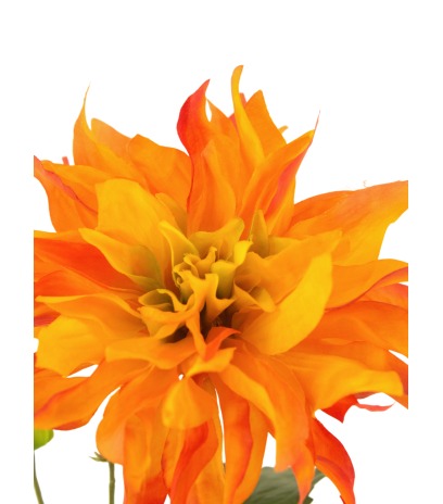 Grand dahlia orange artificiel