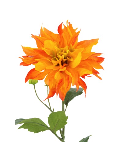 Grand dahlia orange artificiel