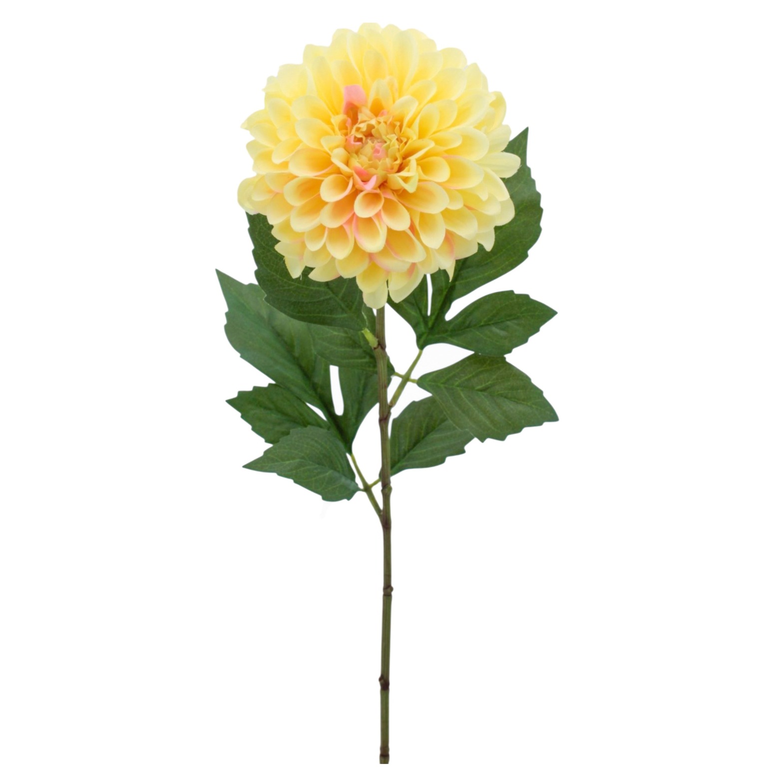 Dahlia pompon jaune artificiel