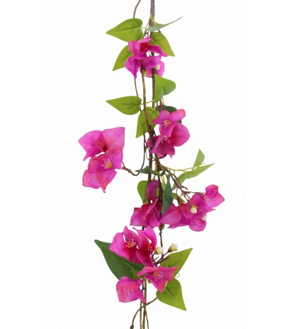 Guirlande de bougainvillier fuchsia artificielle