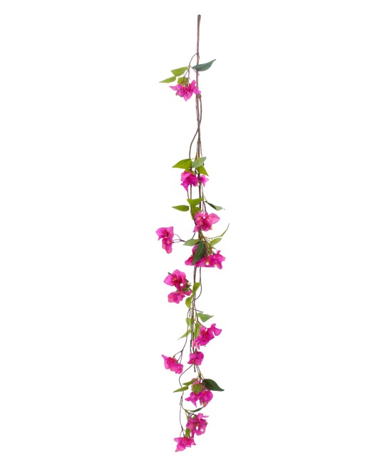 Guirlande de bougainvillier fuchsia artificielle