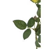 Rose artificielle jaune bouton