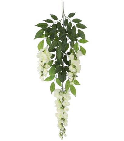Tige de glycine artificielle blanche