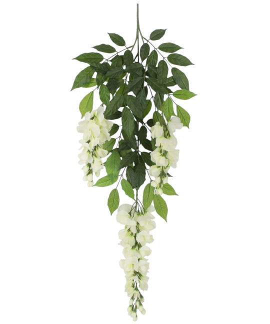 Tige de glycine artificielle blanche