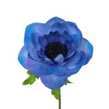 Grande anémone artificielle bleue