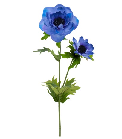 Grande anémone artificielle bleue