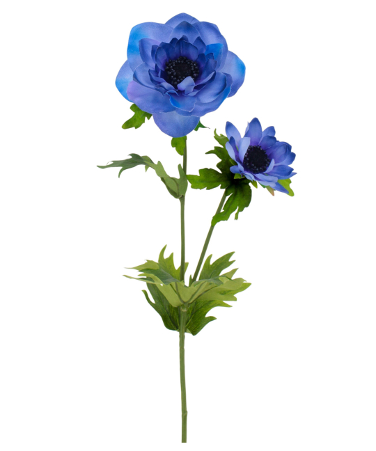 Grande anémone artificielle bleue