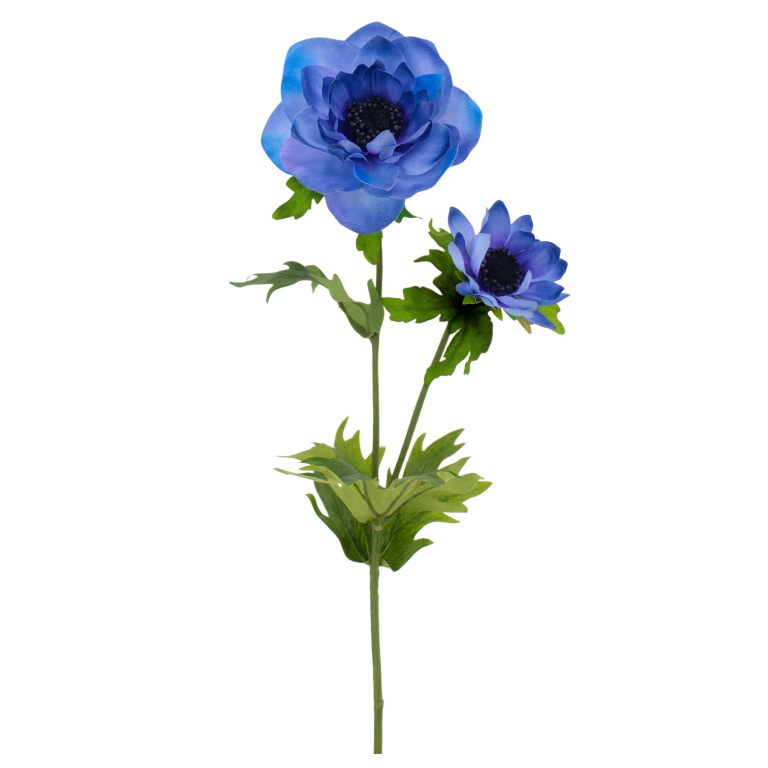 Grande anémone artificielle bleue