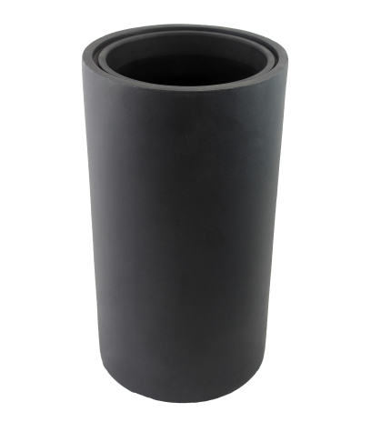 Pot haut cylindrique noir