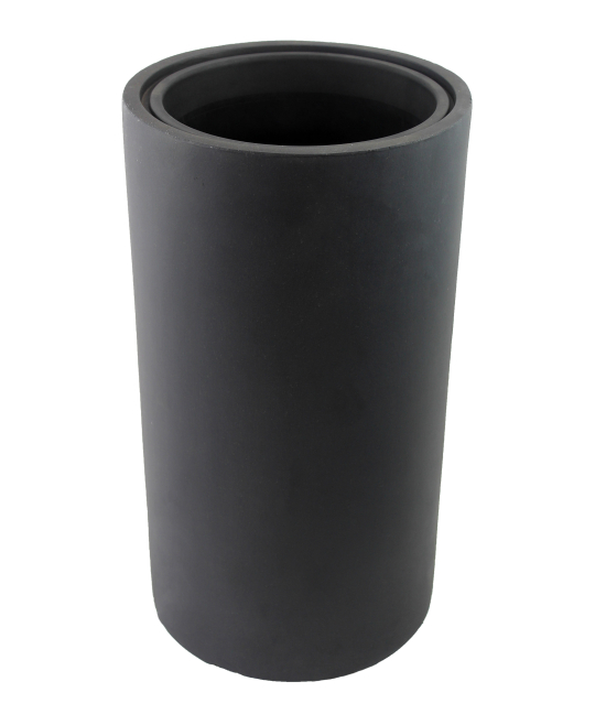Pot haut cylindrique noir