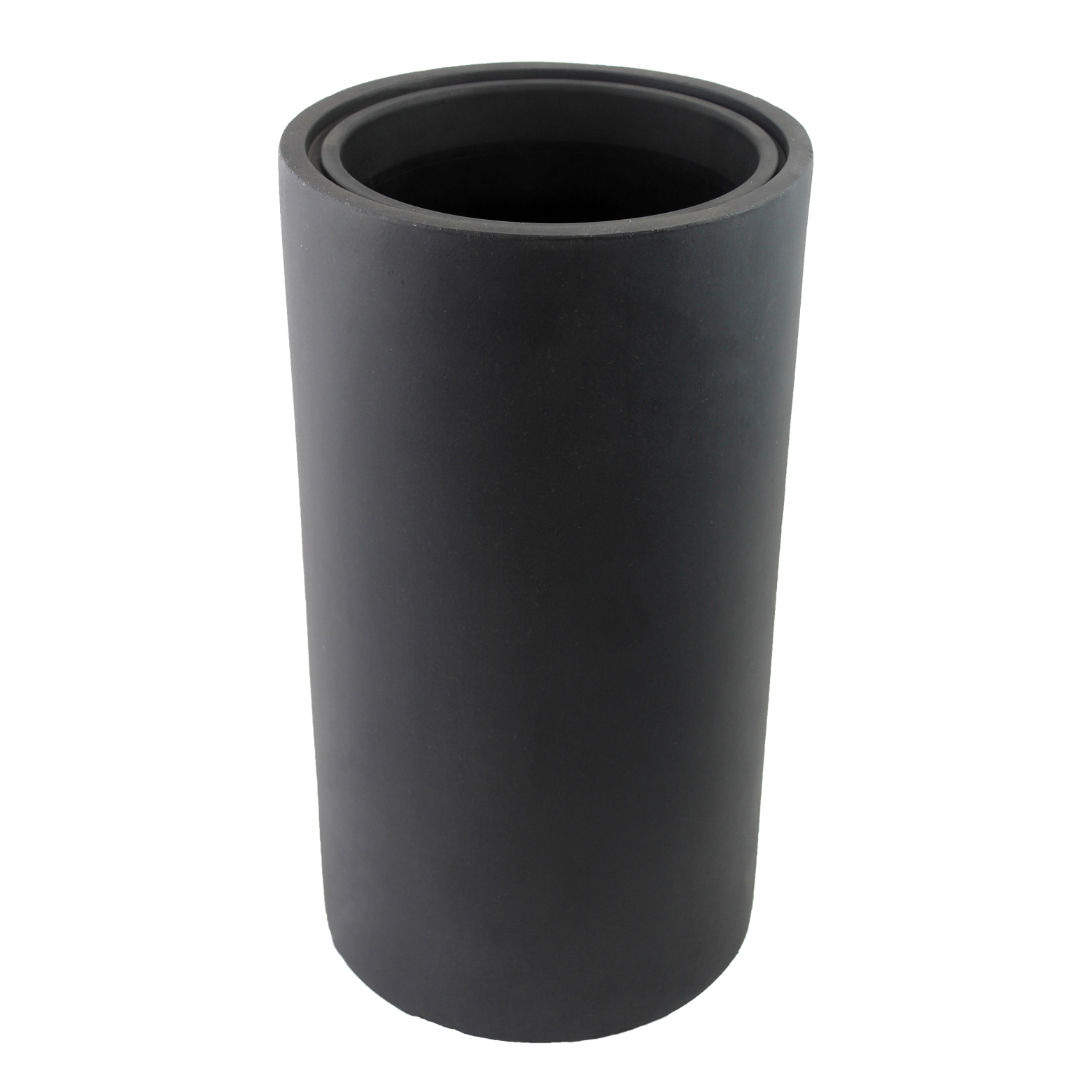 Pot haut cylindrique noir