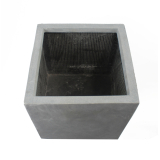 Grand pot carré gris clair