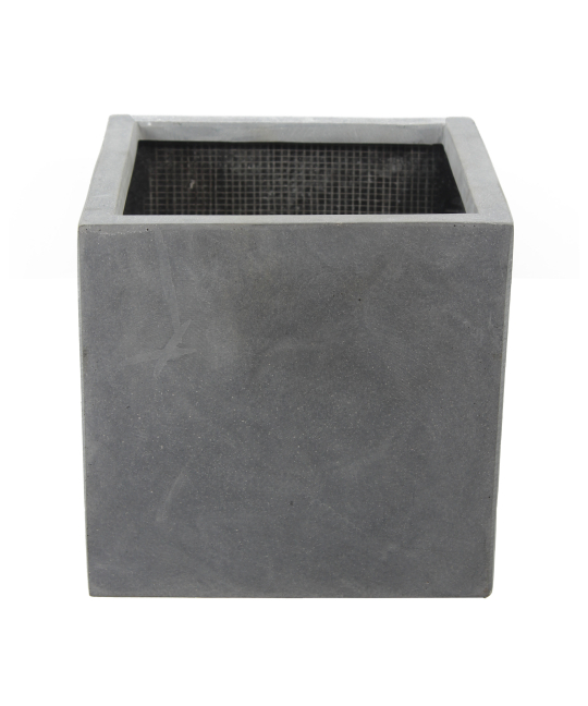 Grand pot carré gris clair