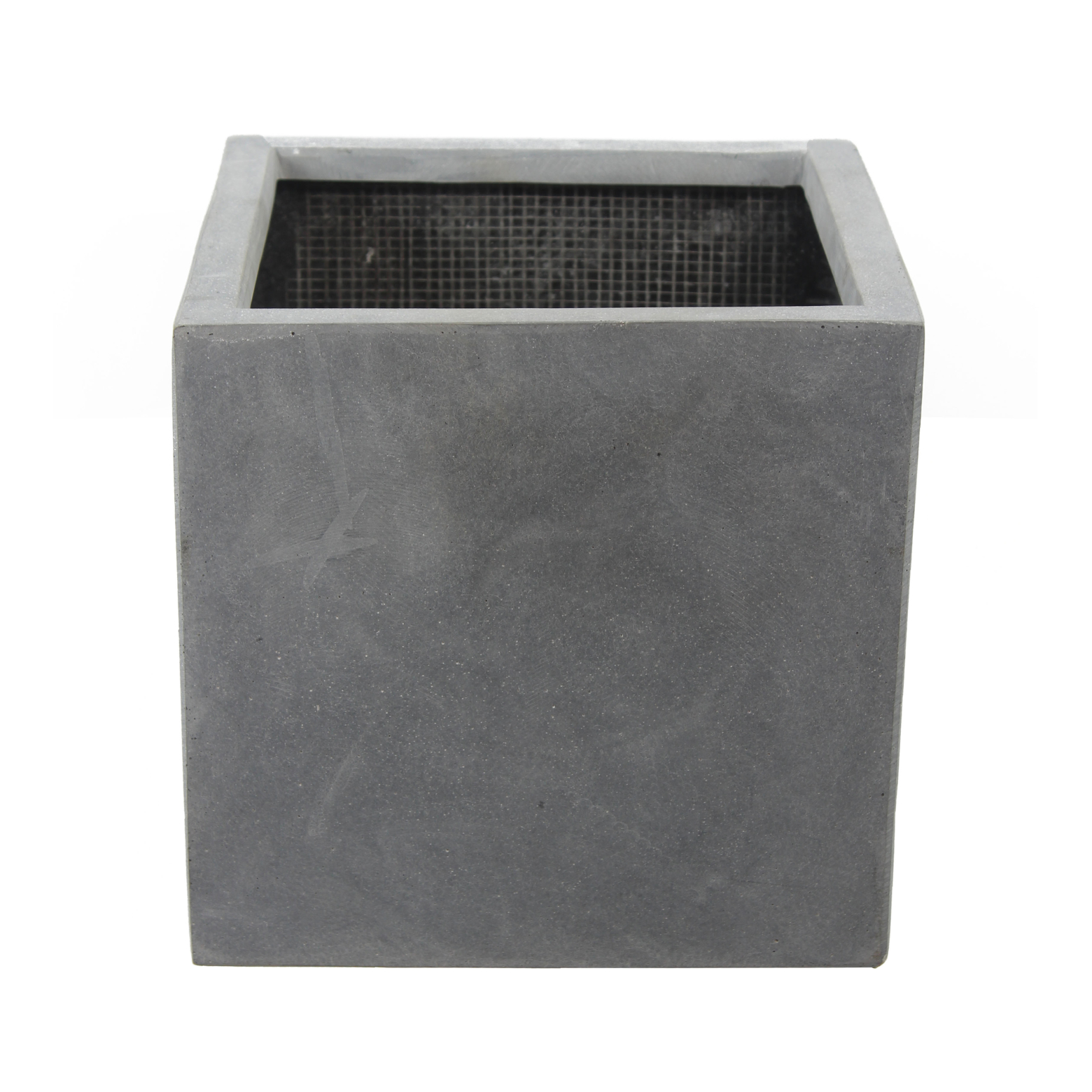 Grand pot carré gris clair