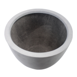 Grand pot rond béton gris