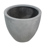 Grand pot rond béton gris
