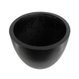 Grand pot rond noir en fibre