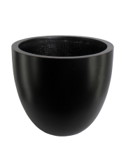 Grand pot rond noir en fibre