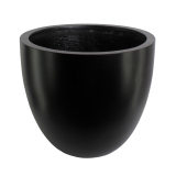 Grand pot rond noir en fibre
