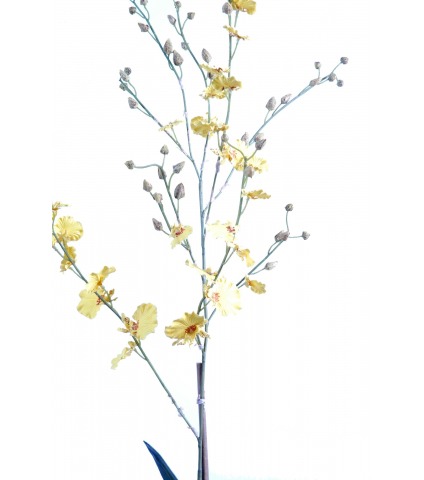 Orchidée artificielle fleurie en pot