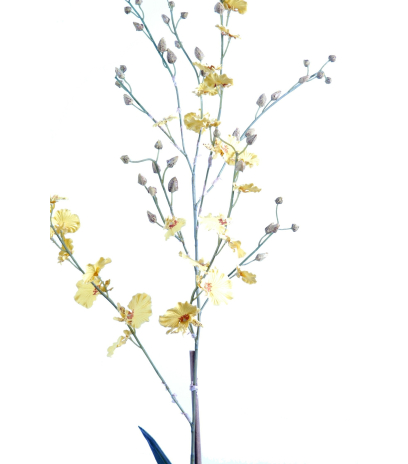 Orchidée artificielle fleurie en pot