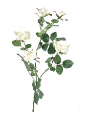 Rose artificielle blanche nature
