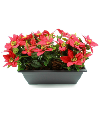 Poinsettia artificiel rouge