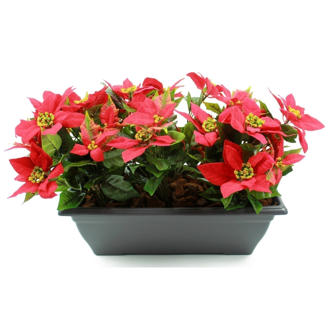 NZXVSE Lot de 4 bouquets de poinsettia artificiels de Noël, 35 cm, fleurs rouges en soie pour décoration de table de Noël ou de fenêtre NZXVSE Lot de 4 bouquets de poinsettia artificiels de Noël, 35 cm, fleurs rouges en soie pour décoration de table de Noël ou de fenêtre