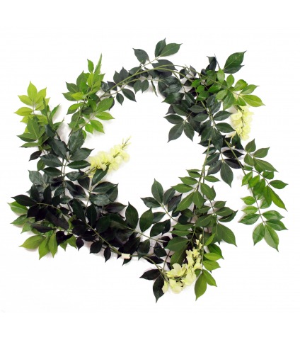 Guirlande de glycines (blanc)