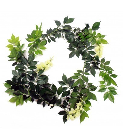 Guirlande de glycines (blanc)