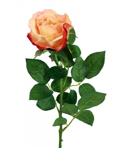 Rose orange artificielle