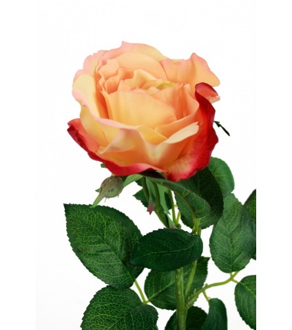 Rose orange artificielle