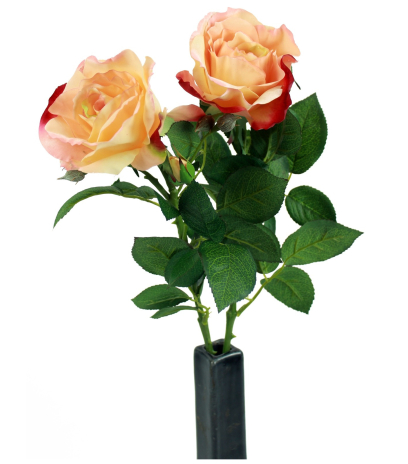 Rose orange artificielle