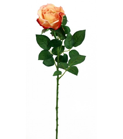 Rose orange artificielle