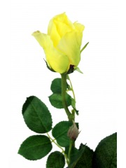 Rose artificielle jaune