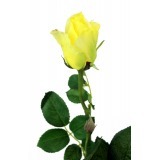 Rose artificielle jaune