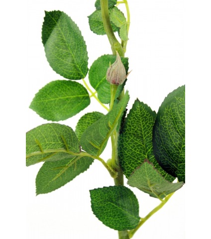 Rose artificielle jaune bouton